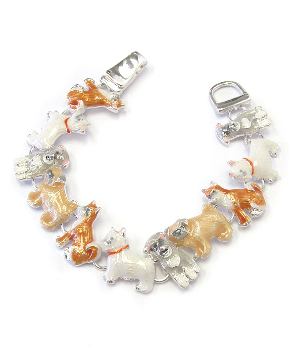 Pet lovers epoxy magnetic bracelet - dog