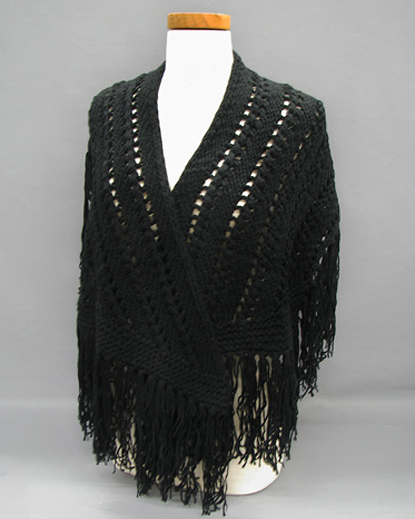 Knit and crochet handmade shawl and stoles