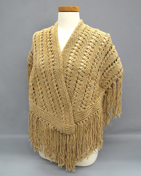 Knit and crochet handmade shawl and stoles