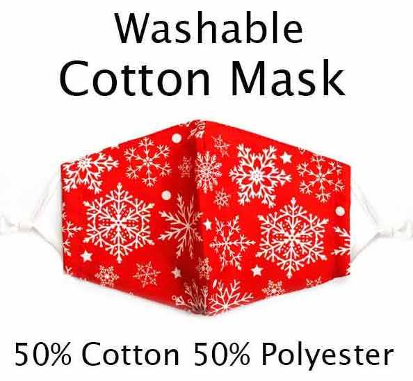 Christmas theme washable face mask with filter interlayer