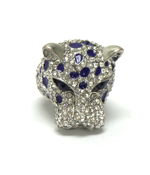Leopard crystals ring 