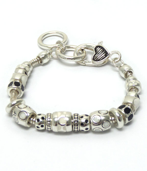 Pandora style multi beads bracelet  