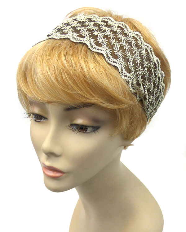 Handmade flower lace headband