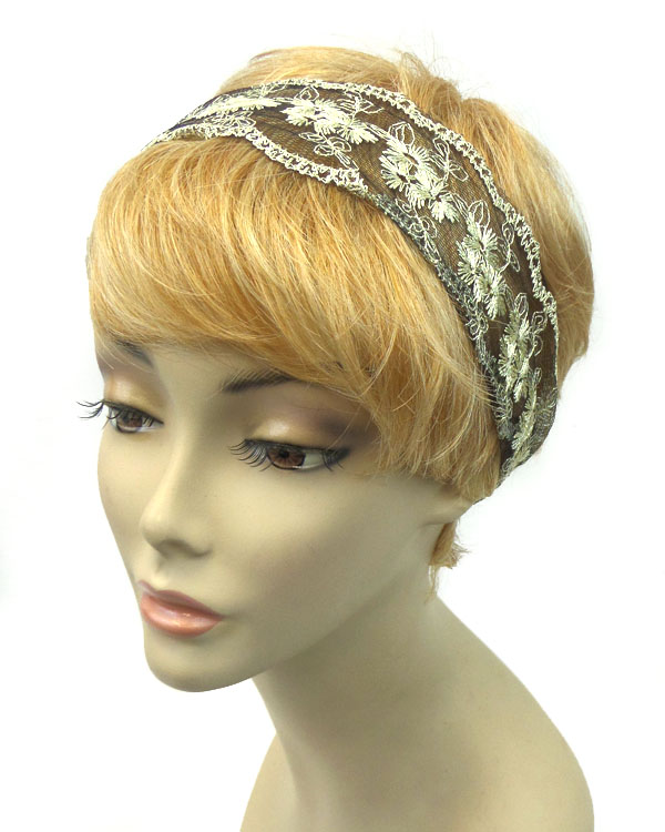 Handmade flower lace headband