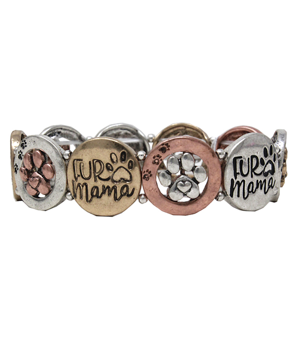 Mama bear theme stretch bracelet