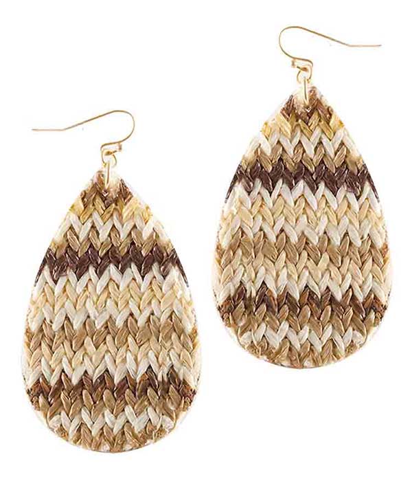 RAFFIA TEARDROP EARRING