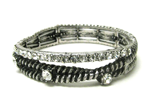 Crystal deco stretch bracelet