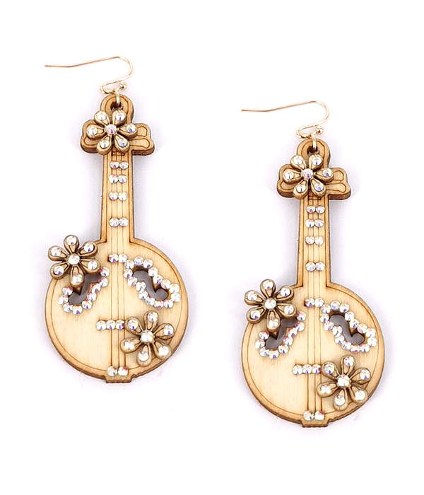 MUSICAL INSTRUMENT EARRING - MANDOLIN BANJO