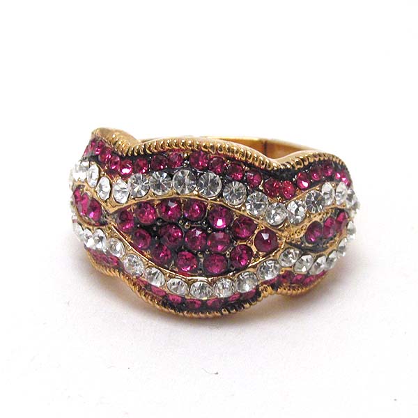 Crystal art deco stretch ring 