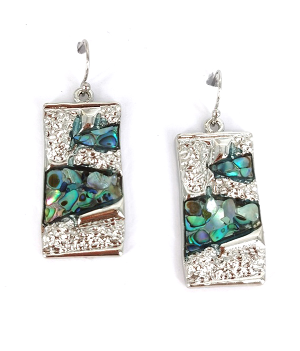 ABALONE BAR EARRING