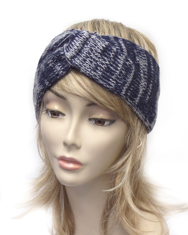 Crochet knit woven winter headwrap