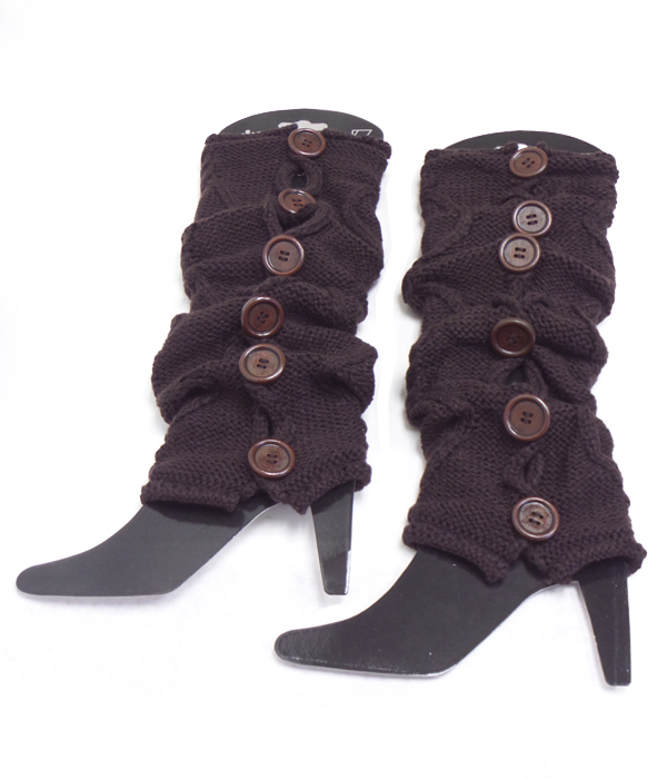 Button side crochet leg warmer - boot cuffs