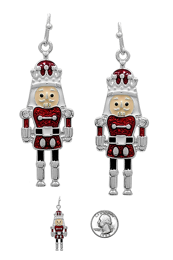 CHRISTMAS THEME EARRING - NUT CRACKER