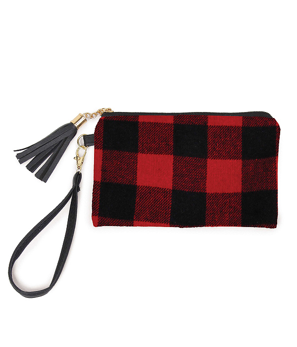 BUFFALO WRISTLET POUCH BAG - 100% POLYESTER