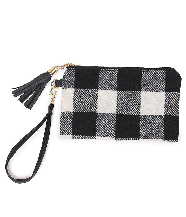 BUFFALO WRISTLET POUCH BAG - 100% POLYESTER