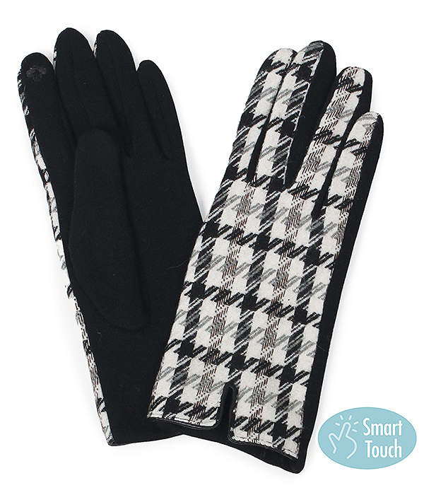 PLAID PATTERN GLOVES