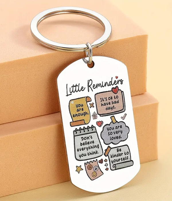 Stainless steel dog tag keychain - you are enough