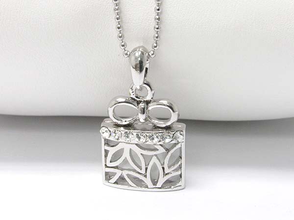 Made in korea whitegold plating giftbox pendant necklace