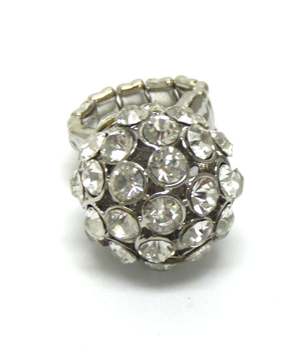 Ball with crystals ring