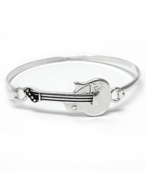 Metal guitar thin bangle bracelet