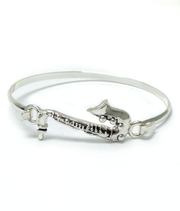 Metal music instrument thin bangle bracelet 