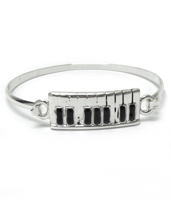 Metal piano thin bangle bracelet