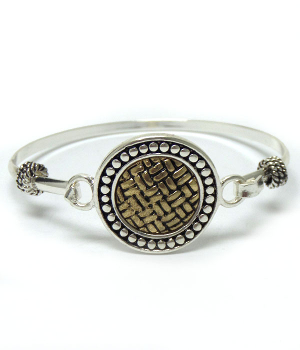 Metal cowboy boot thin bangle bracelet