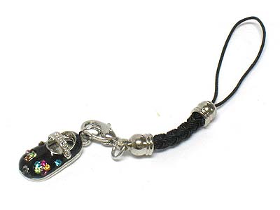 Baby shoes charm cellphone strap