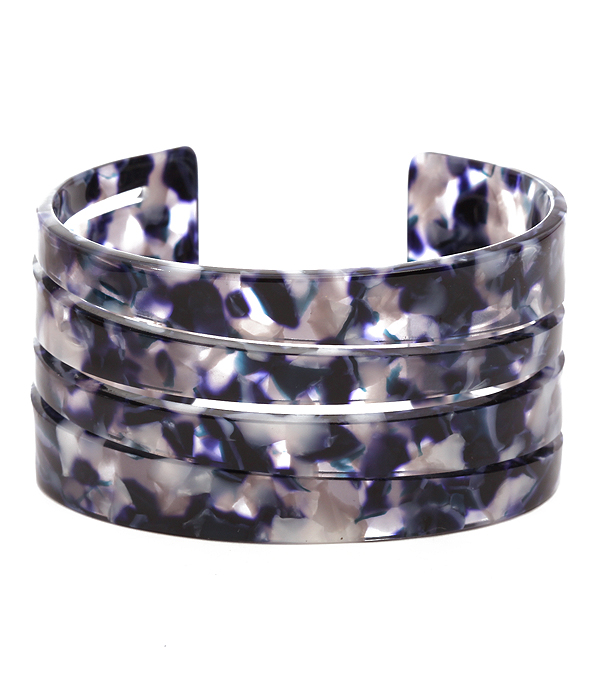 Organic cellulose bangle bracelet
