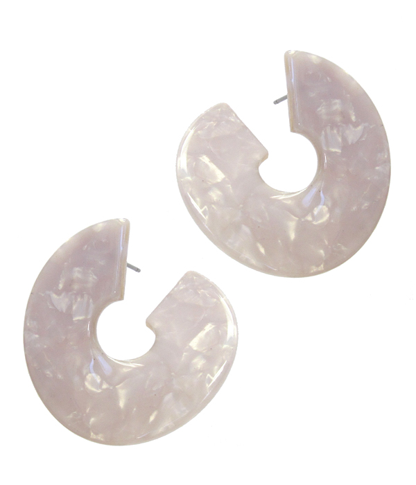 ORGANIC CELLULOSE HOOP EARRING