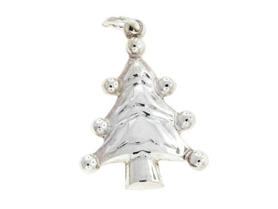 Genuine 925 sterling silver silver pendant / christmas tree