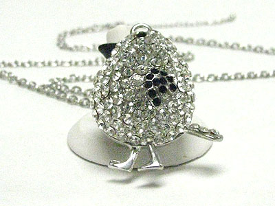 CRYSTAL BABY BIRD PENDANT NECKALCE