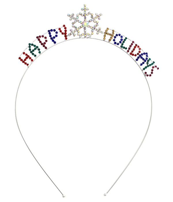 Crystal snowflake holiday headband