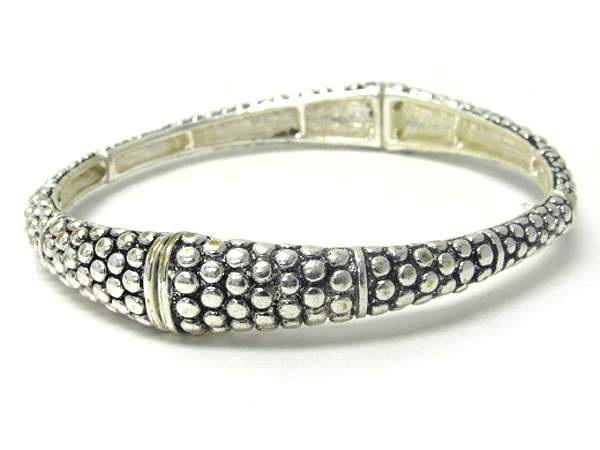 Designer pattern metal stretch bracelet