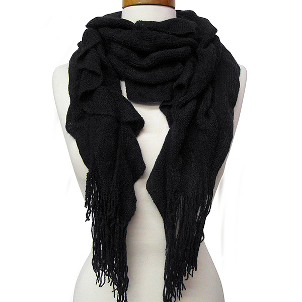 100% polyester simple ruffle  muffler