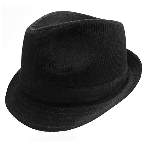 100% polyester solid velvet fedora