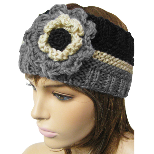 100% acrylic contrast floral headwrap