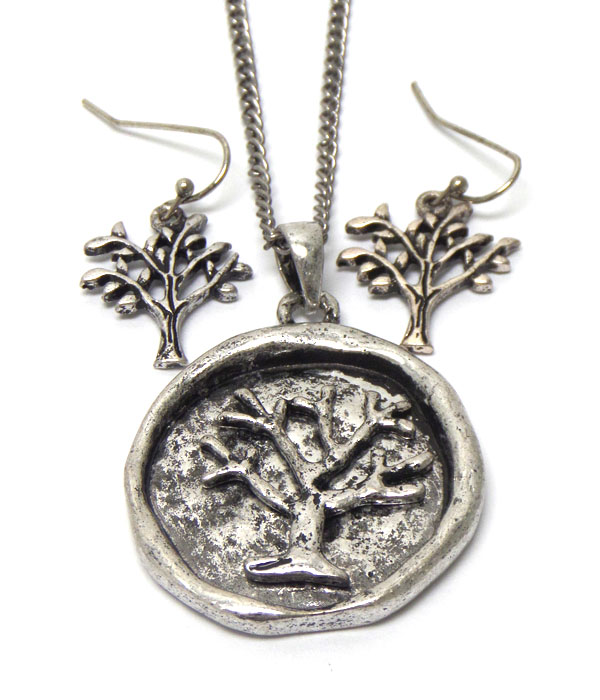 HANDMADE TREE OF LIFE PENDANT NECKLACE SET