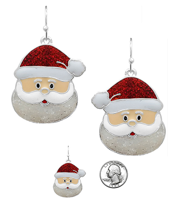 CHRISTMAS THEME EPOXY EARRING - SANTA