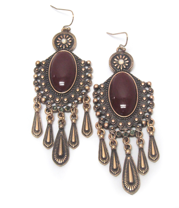 Bohemian style multi bar drop earring