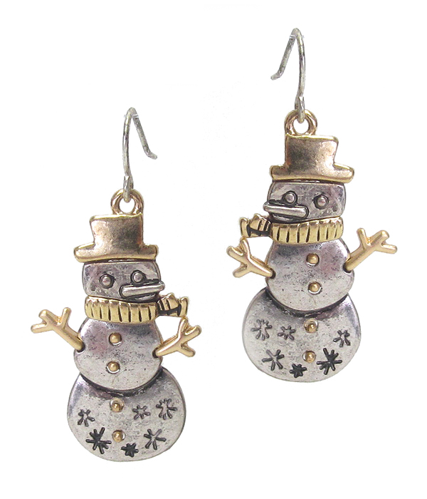 CHRISTMAS THEME SNOWMAN EARRING