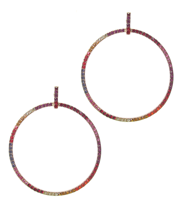 Crystal hoop party earring