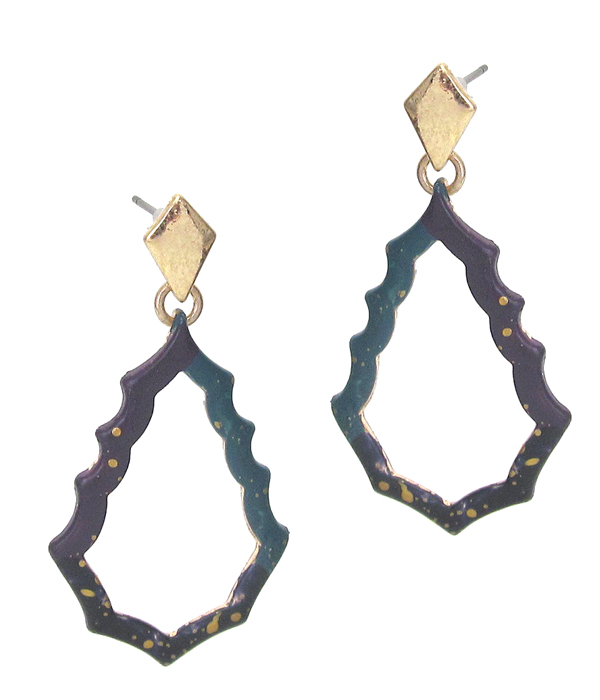 Vintage art paint earring