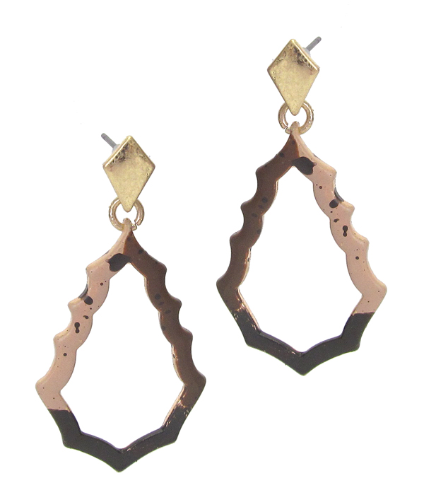 Vintage art paint earring