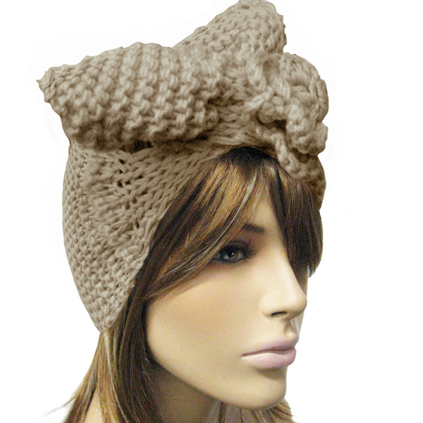 100% acrylic slip in flower neck or headwrap