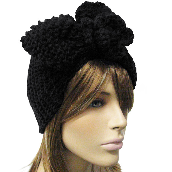 100% acrylic slip in flower neck or headwrap