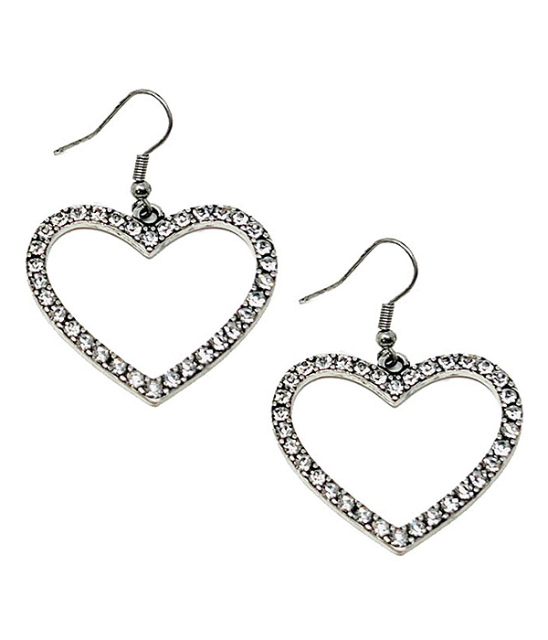 CRYSTAL HEART EARRING