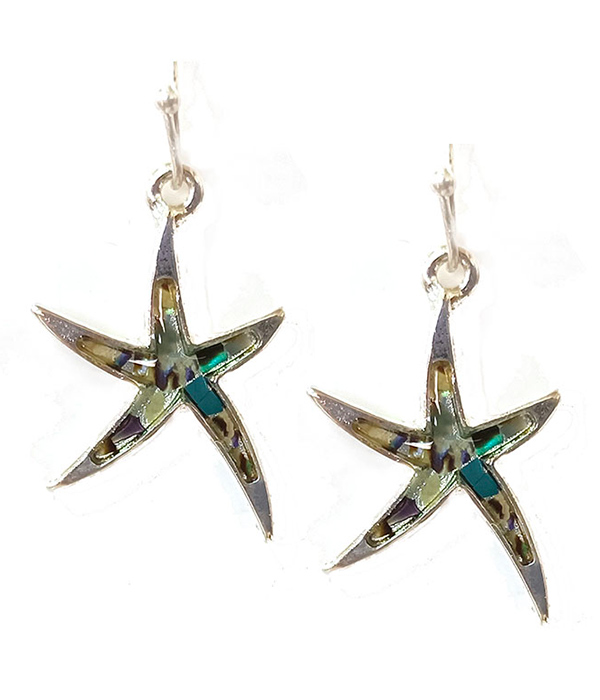 SEALIFE THEME ABALINE STARFISH EARRING