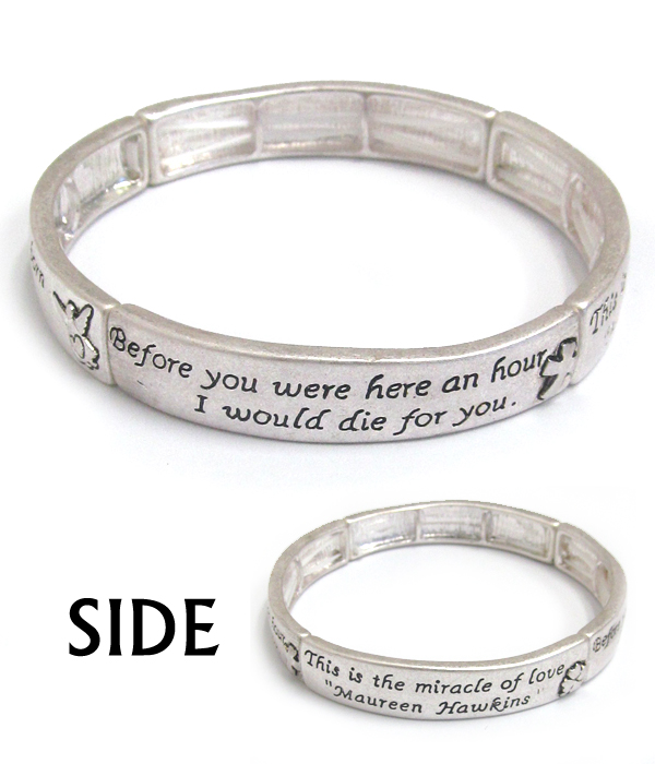 Maureen hawkins message stretch bracelet