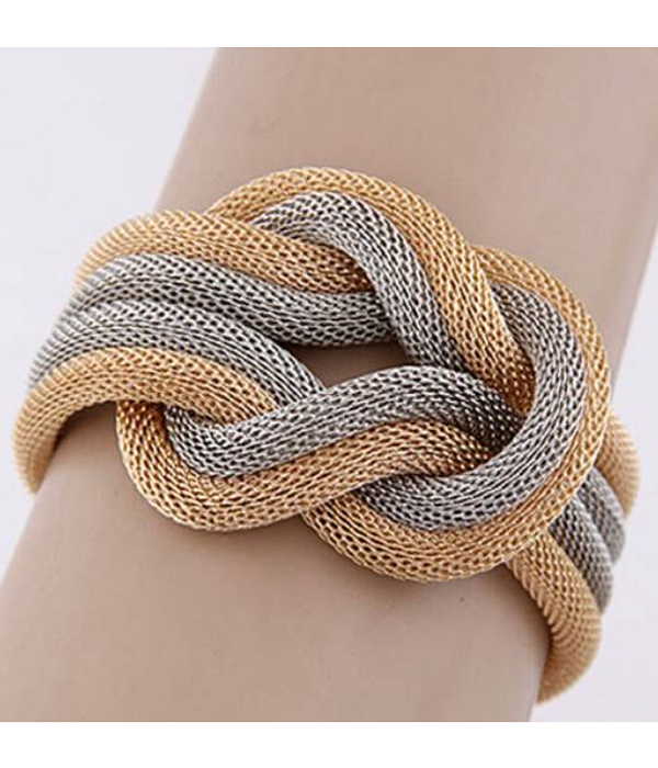 Double mesh chain twist  bracelet
